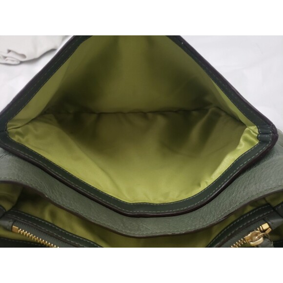 COACH Limited Edition Hamptons Flap Bag, 15400, Green Leather Shoulder Purse - Picture 12 of 16